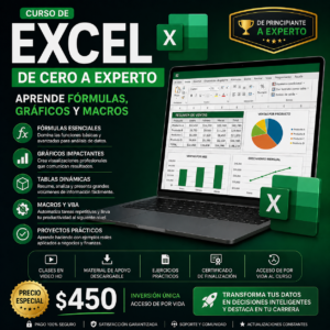 Curso de Excel de Cero a Experto, Aprende Fórmulas, Gráficos y Macros