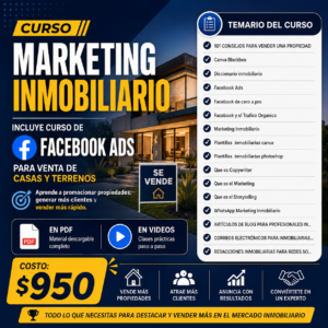 Marketing Inmobiliario Rentable: Curso para Agentes y Emprendedores Inmobiliarios