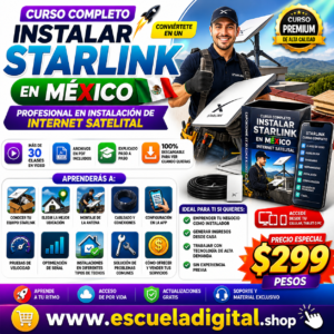 Curso Aprende a Instalar Antenas Starlink en México – Domina la instalación de internet satelital paso a paso.